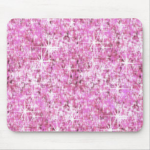 Roze glitterpatroon muismat
