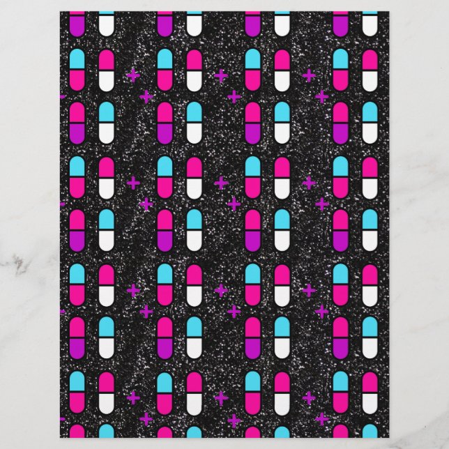 roze glitterpillen (Voorkant)