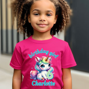 Roze glitters eenhoorn magische ster Meisjes verja T-shirt
