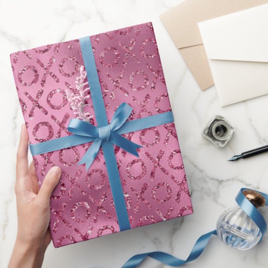 Roze Glitters XOXO Cadeaupapier (Geschenken)