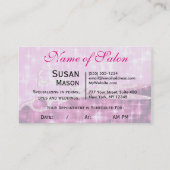 Roze glitterschaar afsprakenkaartje (Achterkant)