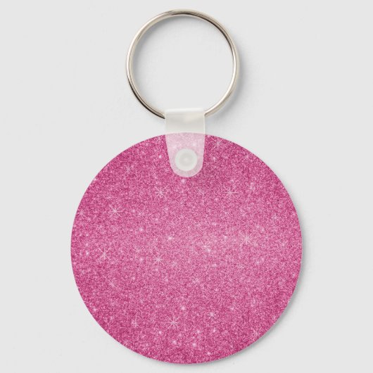 Roze glittersterren sleutelhanger (Voorkant)