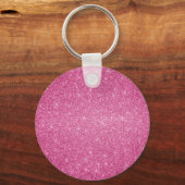 Roze glittersterren sleutelhanger (Voorkant)