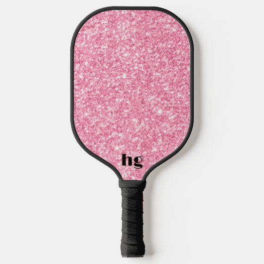 Roze glittertextuur afbeelding pickleball paddle (Voorkant)