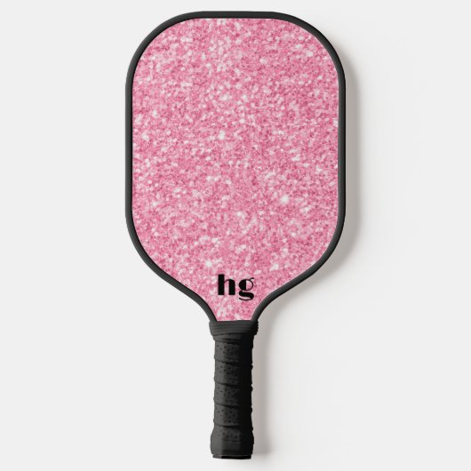 Roze glittertextuur afbeelding pickleball paddle (Achterkant)