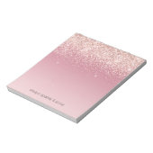Roze Glitz Glitter Ombre Notitieblok (Gedraaid)