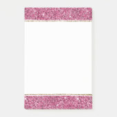 Roze Glitz Glitter Post-it® Notes (Voorkant)