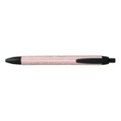 Roze Glitz Monogram Crown Custom Autograph Pen (Achterkant)