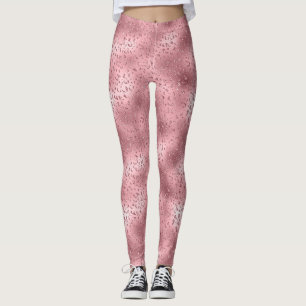 Roze Glitzy Cheetah Print Leggings