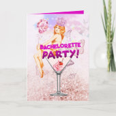 Roze Glitzy Custom Text Details Bachelorette Party (Voorkant)