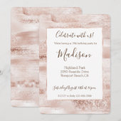 Roze Glitzy Glitter Schittering Kaart (Voorkant / Achterkant)