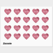 Roze Glitzy Lips Hart Sticker (Vel)