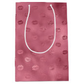Roze Glitzy Lips Medium Cadeauzakje (Voorkant)