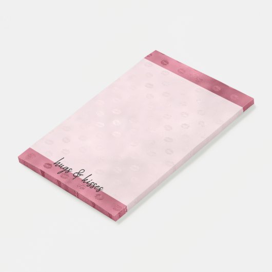 Roze Glitzy Lips Post-it® Notes (Schuin)