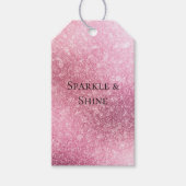 Roze Glitzy Sparkle gepersonaliseerd Cadeaulabel (Voorkant)