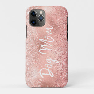 Roze Glitzy Sparkle Glitter Dog Mam iPhone 11 Pro Hoesje