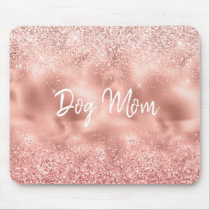 Roze Glitzy Sparkle Glitter Dog Mam Muismat