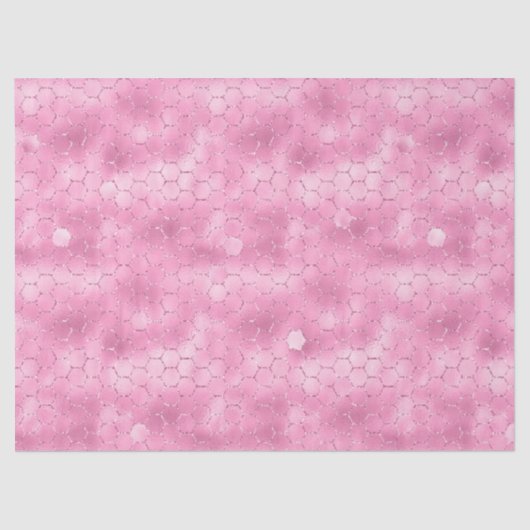 Roze gloed ontwerp Honeycomb-reeks #18 Tissuepapier (Voorkant)