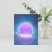 Roze gloeiend vlak briefkaart (Staand voorkant)