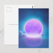 Roze gloeiend vlak briefkaart (Voorkant / Achterkant)