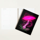  roze gloeiende paddenstoel planner (Display)