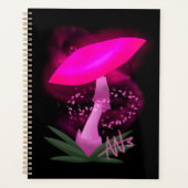  roze gloeiende paddenstoel planner (Voorkant)