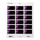 ROZE GLOEIENDE STERREN Print je eigen label (Full Sheet)