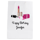 Roze gloeistok en nagelPoolse schoonheid Geëerd Medium Cadeauzakje (Achterkant)