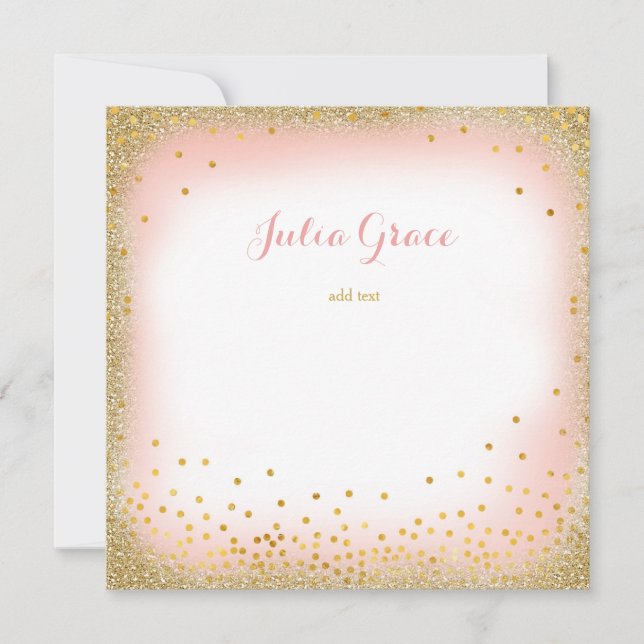 Roze glom Voeg jouw tekst toe (Voorkant)