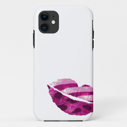 Roze glossy Wilde Lips Case-Mate iPhone Case (Achterkant)