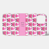 Roze Gnome-harten Monogram Bos Aardig Case-Mate iPhone Case (Achterkant (horizontaal))