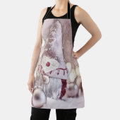 Roze Gnome in de sneeuw waterverf schilderij Schort (Insitu)