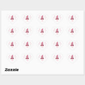 Roze Gnome Personalized Valentijnsdag Hart Sticker (Vel)