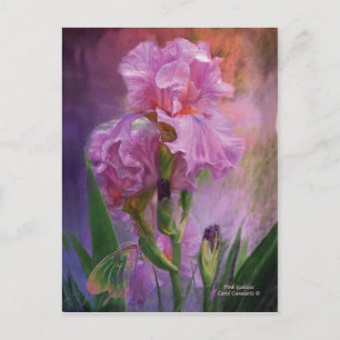 Roze godin Art Briefkaart