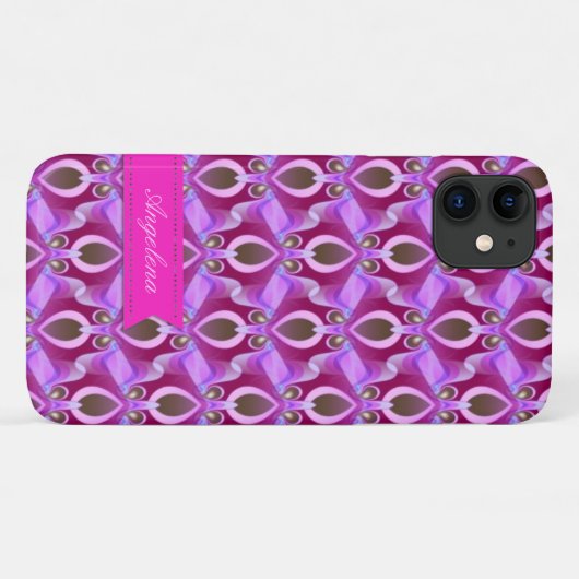 Roze godin Pattern iPhone 5 Hoesje (Achterkant (horizontaal))