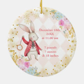 Roze Gold Alice Ceramic Ornament (Achterkant)