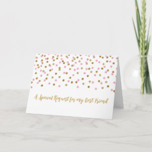Roze Gold Best Friend Maid of Honor Invitation
