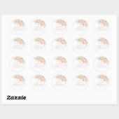 Roze Gold Boho Girl Christening Stickers (Vel)