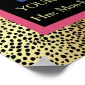 Roze Gold Cheetah Print Boutique Information Sign (Hoek)