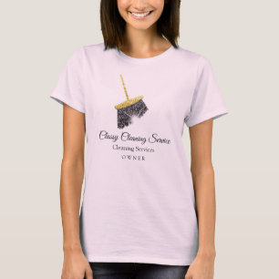 Roze Gold Cleaning Services Maid House Keeping T-shirt