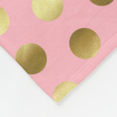 Roze Gold Foil Polka Dots Diamonds Fleece Deken (Hoek)
