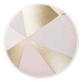 Roze Gold Geometric Keramische Knop (Voorkant)