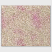 Roze Gold Glitter   Cadeaupapier (Vlak)