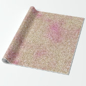 Roze Gold Glitter   Cadeaupapier (Uitgerold)