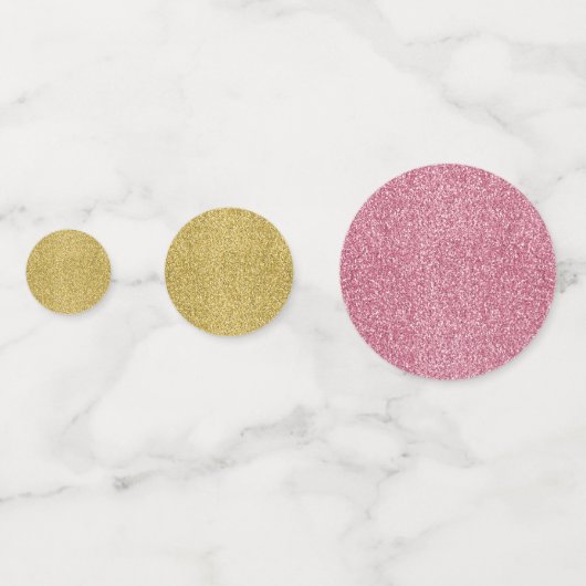Roze Gold Glitter Confetti (Voorkanten)