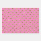 Roze Gold Glitter Diamonds Inpakpapier Vel (Voorkant)