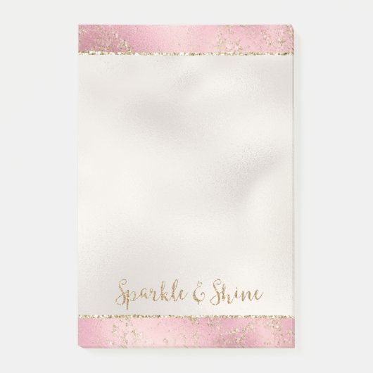 Roze Gold Glitter Glitz Sparkle   Post-it® Notes (Voorkant)