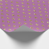 Roze Gold Glitter Hearts Cadeaupapier (Hoek)