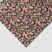 Roze Gold Glitter Leopard Animal Print  Tissuepapier (Detail)