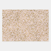Roze Gold Glitter Leopard Print Inpakpapier Vel (Voorkant 2)